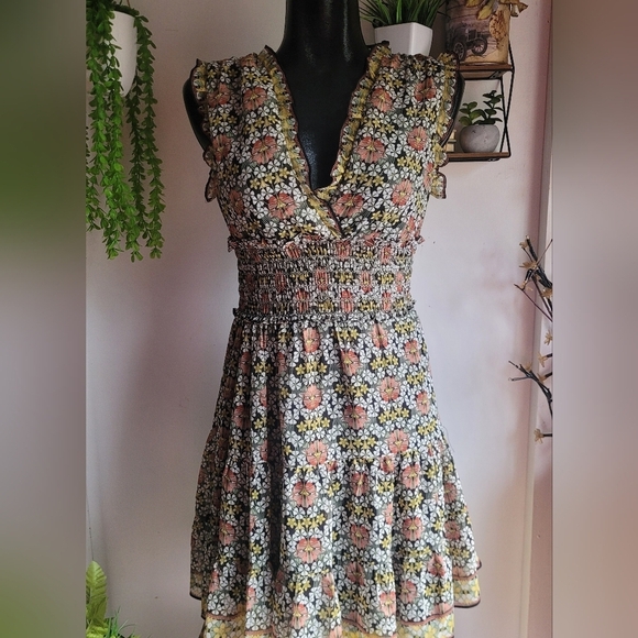 Max Studio floral sleeveless dress Size S - Picture 1 of 9